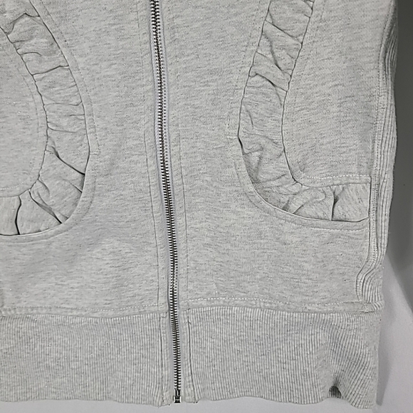 Lululemon Women’s Cuddle Up Heathered White Jacket Zip Up Sz 4 - Picture 3 of 7